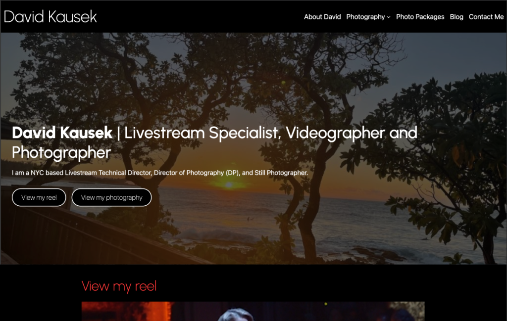 screenshot of a wordpress site I built recently