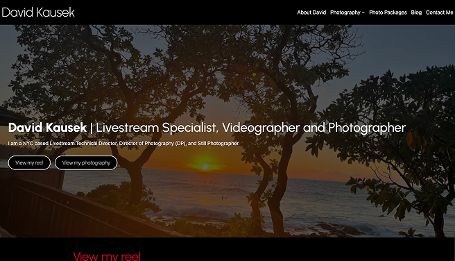 screenshot of redesign 2026 client site